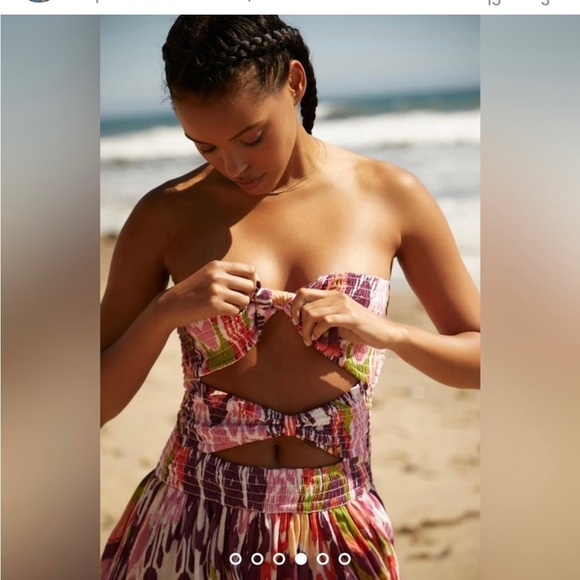 Anthropologie Pink and Purple Textured Dress - Picture 2 of 9